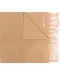 Acne Studios - Logo Patch Fringed Scarf - Lyst