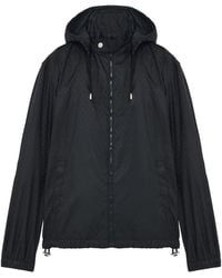 McQueen - Skull Jacquard Hooded Lightweight Jacket - Lyst