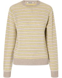 AURALEE - Lightweight Crew Neck Knit Top - Lyst