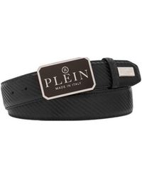 Philipp Plein - Logo-Plaque Textured Belt - Lyst