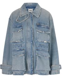 Agolde - Aubrey Distressed Denim Jacket - Lyst