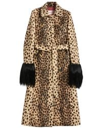 Valentino - Jaguar Spots Printed Wool Cloth Coat - Lyst