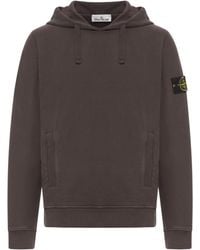 Stone Island - Logo Patch Drawstring Hoodie - Lyst