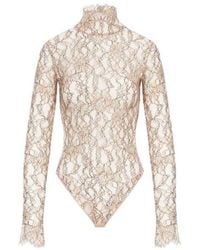 Valentino - Lace Detailed High Neck Top - Lyst
