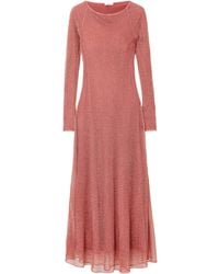 Alaïa - Alaïa Mesh Knit Long Dress - Lyst