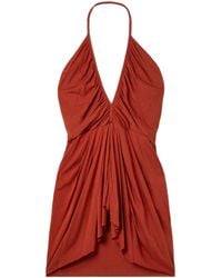 Rick Owens - Lilies Open-Back Gathered Jersey Halterneck Top - Lyst