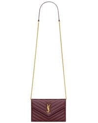 Saint Laurent - Envelope Cassandre Chain Wallet - Lyst