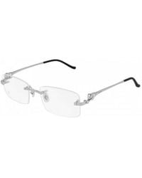 Cartier - Rimless Rectangular Glasses - Lyst