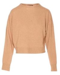Twinset - Metallic-Effect Trim Crewneck Jumper - Lyst