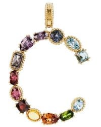 Dolce & Gabbana - 18Kt C Letter Gemstone Pendant - Lyst