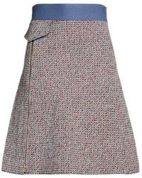 Chloé - Multi-Color Tweed A-Line Skirt - Lyst