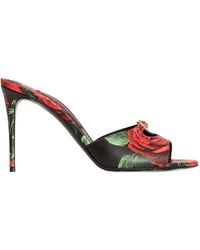 Dolce & Gabbana - Floral Heeled Mules - Lyst