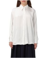 Fabiana Filippi - Drop-Shoulder Satin Elongated Shirt - Lyst
