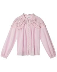 Isabel Marant - Isabel Marant Étoile Christa Ruffled Buttoned Blouse - Lyst