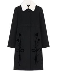 Valentino - Embroidered Compact Drap Coat - Lyst