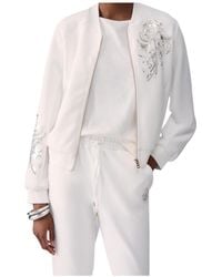 Liu Jo - Zip-Up Embellished Sweatshirt - Lyst