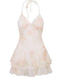 LoveShackFancy - Adrinette Ruffled Mini Dress - Lyst