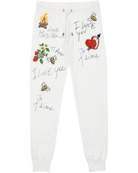 Moschino - Logo Embroidered Sweatpants - Lyst