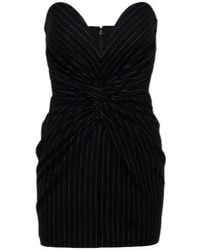 Alex Perry - Pinstripe Strapless Minidress - Lyst
