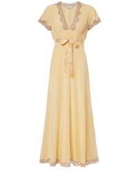 RIXO London - Marlice Lace-Trimmed Silk Maxi Dress - Lyst