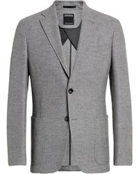 ZEGNA - Mélange Trofeo Wool And Cashmere Blend Blazer - Lyst