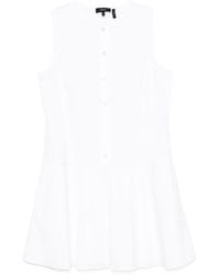 Theory - Sleeveless Poplin Mini Dress - Lyst