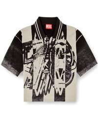 DIESEL - M-Oliba Abstract-Print Polo Shirt - Lyst