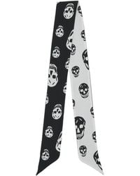 McQueen - Ribbon Skull Scarf - Lyst