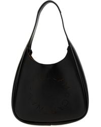 Stella McCartney - Logo Perforated Small Hobo Bag - Lyst