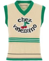 Valentino - Chez Stripe Detailed V-Neck Vest - Lyst