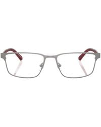 Emporio Armani - Rectangle-Frame Glasses - Lyst