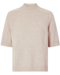 Loulou de Saison - Mock Neck Half Sleeve Knit Top - Lyst