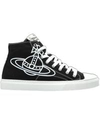 Vivienne Westwood - Orb Printed Lace-Up Sneakers - Lyst