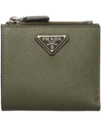 Prada - Small Saffiano Leather Wallet - Lyst