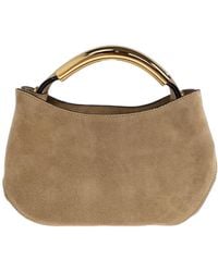 Moschino - Suede Logo-Embossed Tote Bag - Lyst