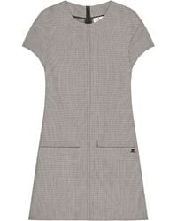 Courreges - Courrèges Houndstooth-Pattern Mini Dress - Lyst