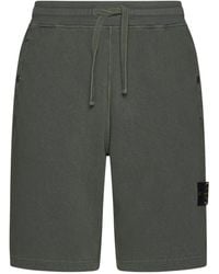 Stone Island - Logo Patch Drawstring Bermuda Shorts - Lyst