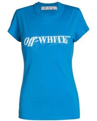 Off-White c/o Virgil Abloh - Crewneck Logo Detailed T-Shirt - Lyst