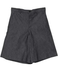 Comme des Garçons - Wide-Leg Denim Shorts - Lyst
