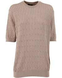 Peserico - Ribbed Crew-Neck T-Shirt - Lyst