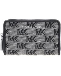 Michael Kors - Logo-Plaque Zip-Fastening Wallet - Lyst