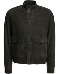 ZEGNA - Suede Blouson Jacket - Lyst