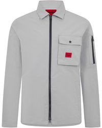 BOSS - Zip-Through Overshirt - Lyst