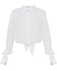 Elisabetta Franchi - Shirt With Strass - Lyst