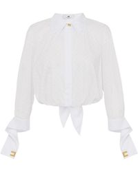 Elisabetta Franchi - Shirt With Strass - Lyst