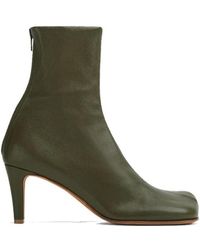 Bottega Veneta - Square-Toe Bloc Ankle Boots - Lyst
