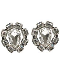 Alessandra Rich - Crystal-Embellished Clip-On Earrings - Lyst