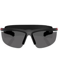 Prada Linea Rossa - Prada Eyewear Rectangular Frame Sunglasses - Lyst
