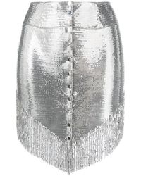 Rabanne - Buttoned Fringed Miniskirt - Lyst