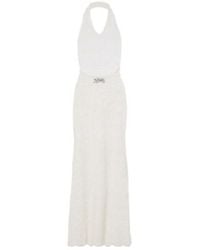 Nili Lotan - Eddie Crochet Halterneck Cotton Maxi Dress - Lyst
